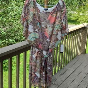 SLNY midi lined dress NWT size 14